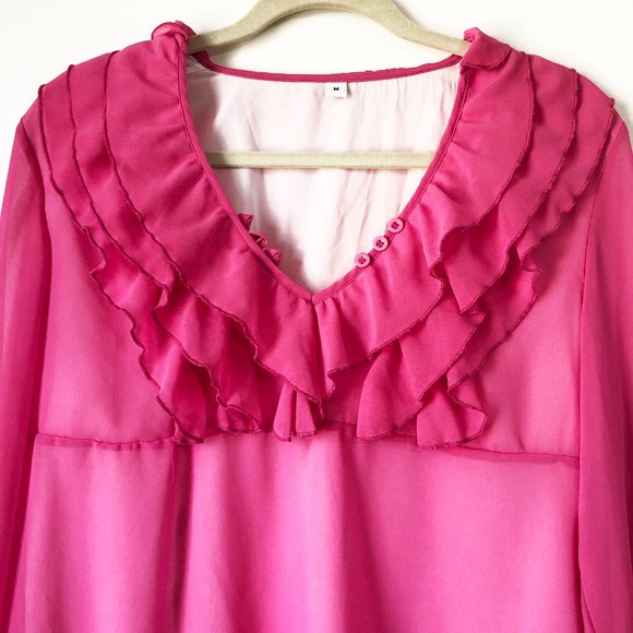 Long sleeve Chiffon Blouse - Picture 3 of 7
